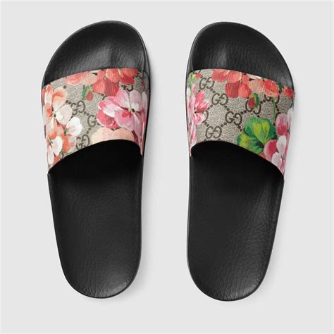 gucci slides flowers